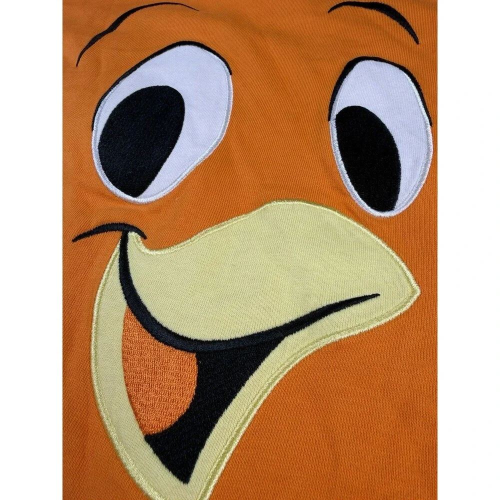 Disney Parks Orange Bird Long Sleeve Collared Sweatshirt Embroidered NWOT XL - Picture 6 of 9